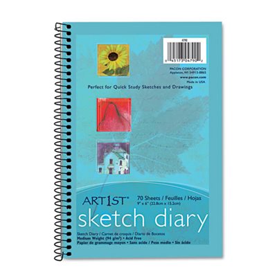 SKETCH, DIARY 64 LB TEXT PAPER STOCK BL COVER (70)9 X 6 SHT