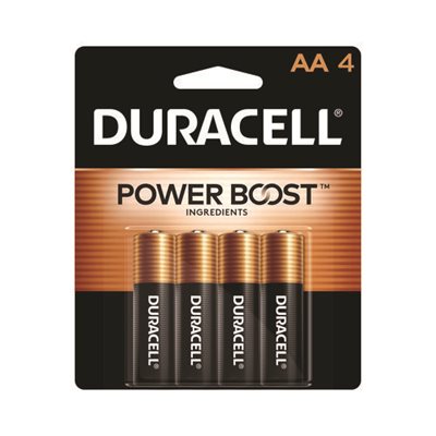 CopperTop Alkaline Batteries with Duralock Power Preserve Technology, AA, 4 / Pk