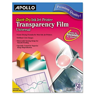 TRANSPARENCY FILM, APOLLO LETTER CLEAR 50 / BX INKJET