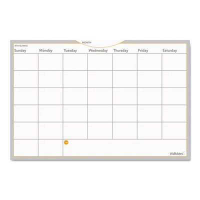 PLANNER, WALLMATES, SELF-ADHESIVE, DRY ERASE, MONTHLY, 36" x 24"