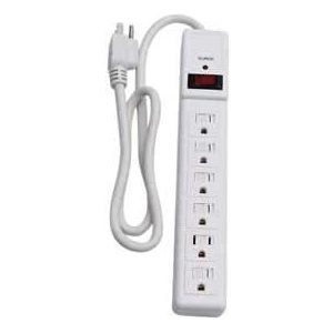 SURGE PROTECTOR, 6 OUTLET, WHITE, CENTURY