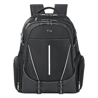 Active Laptop Backpack, 17.3", 12 1 / 2 x 6 1 / 2 x 19, Black