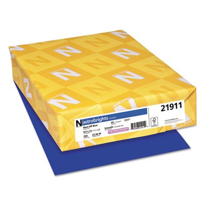 Color Cardstock, 65lb, 8 1 / 2 x 11, Blast-Off Blue, 250 Sheets