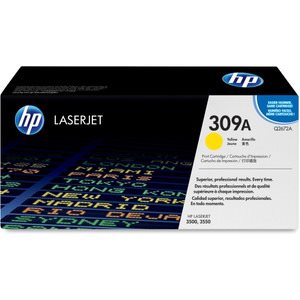 CARTRIDGE, TONER, LASERJET, HP 309A, (Q2672A),YELLOW, ORIGINAL