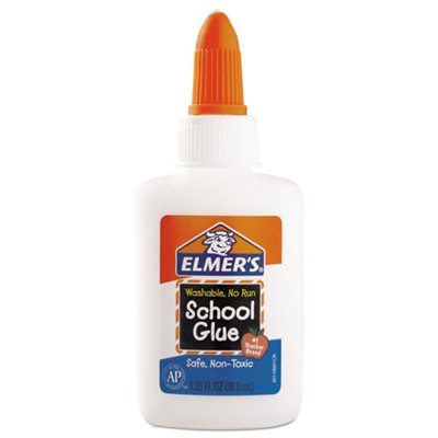 GLUE, Washable, ELMER'S, School Glue, 1.25 oz, Liquid