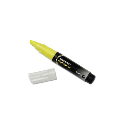 HIGHLIGHTER, FLUORESCENT, CHISEL-TIP, YELLOW, ABILITYONE, DOZEN