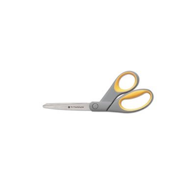 SCISSORS, ABILITYONE / WESTCOTT TITANIUM NONSTK 8" BENT GY / YW