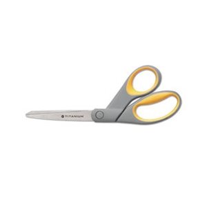 SCISSORS, ABILITYONE / WESTCOTT TITANIUM NONSTK 8" BENT GY / YW