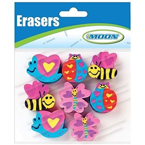 PENCIL TOPPERS, LOVE BUG, 8 / PACK, ERASERS