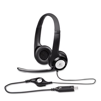 HEADSET, NOISE CANCELLING, LOGITECH H390, USB Headset w / Noise-Canceling Microphone