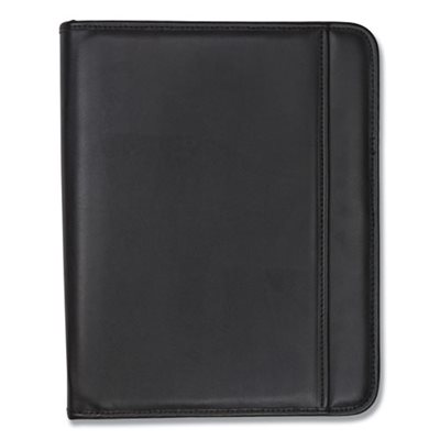 Professional Zippered Pad Holder, Pockets / Slots, Writing Pad, Black