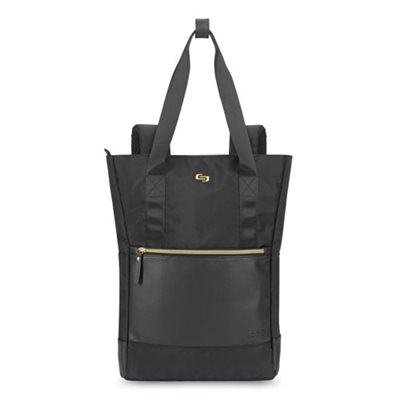 TOTE / BACKPACK, FITS DEVICES UP TO 15.6" POLY BLK / GLD EA