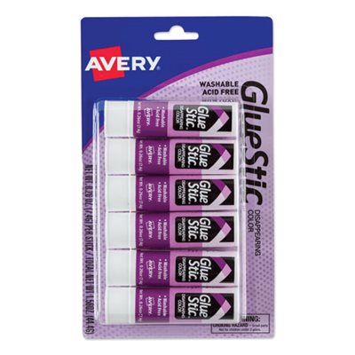 GLUE STICKS, Permanent, Glue Stics, Purple Application, .26 oz, 6 / Pk