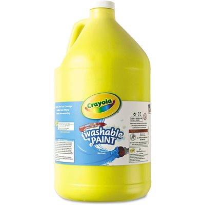 PAINT, Washable, Yellow, 1 gal