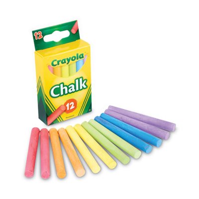 Chalk, Two Each of Six Assorted Colors, 12 Sticks / Box