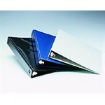 BINDER, 1 1 / 2"  BLUE D' RING W / POCKETS & OVERLAY