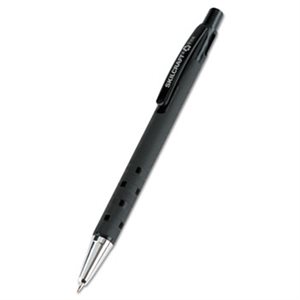 PEN, BALLPOINT, RETRACTABLE, EZ GRIP RUBBER, FINE POINT, BLACK, DOZEN