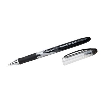 PEN, ROLLERBALL, STICK, GEL, ALPHAELITE, .7MM MEDIUM, BLACK INK / BARREL, DOZEN