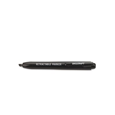 MARKER, PERMANENT, RETRACTABLE, BROAD CHISEL TIP, BLACK, ABILITYONE, 4 / PK