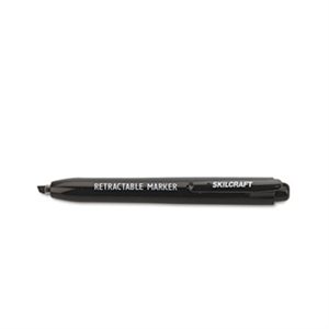 MARKER, PERMANENT, RETRACTABLE, BROAD CHISEL TIP, BLACK, ABILITYONE, 4 / PK