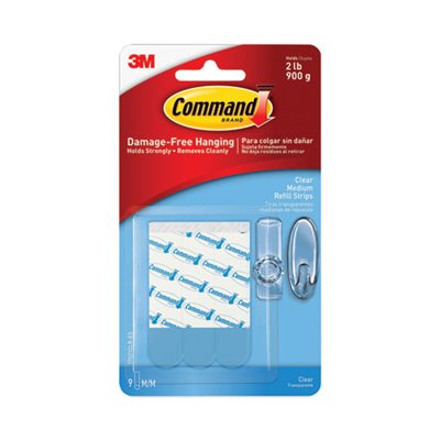 COMMAND, REFILL STRIPS HOLDS UP 2 LBS 9 / PK