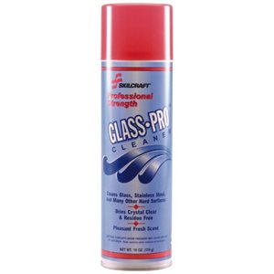 CLEANER, GLASS PRO, GLASS & STAINLESS STEEL, AEROSOL, ABILITYONE, 19 OZ