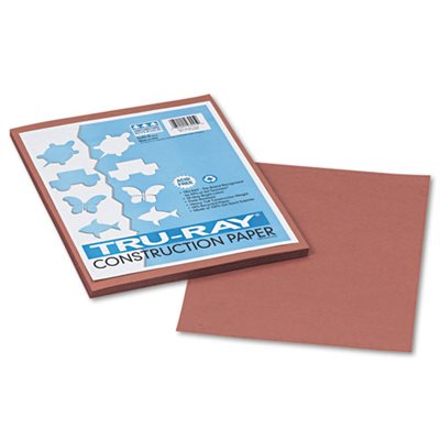 CONSTRUCTION PAPER, Tru-Ray, 76lbs, 9" x 12", Warm Brown, 50 Sheets / Pack