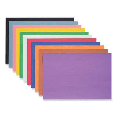 Construction Paper, Sunworks, Smart-Stack, 58lbs, 12" x 18", Assorted Colors, 150 Sheets / Pack