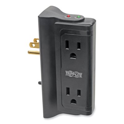 Protect It! Direct Plug-In Surge Suppressor, 4 Outlets, 720 Joules, Black