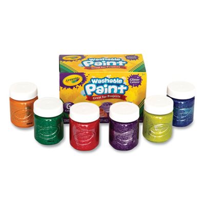 WASHABLE PAINT, CRAYOLA 6 ASSORTED CLASSIC COLORS