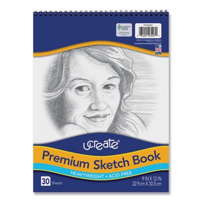 SKETCH BOOK, 9 X 12 80 LB 30 SHEETS