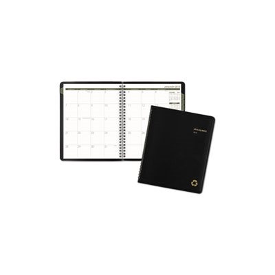 Recycled Monthly Planner, 8.75 x 7, Black, 2021