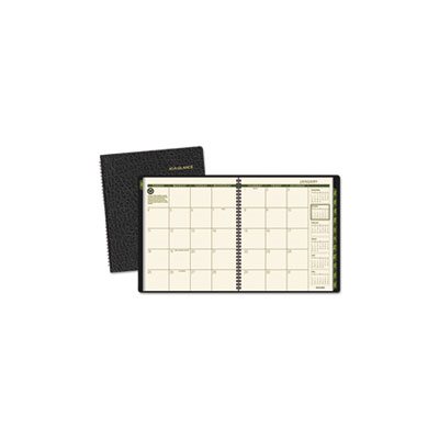 Recycled Monthly Planner, 11 x 9, Black