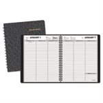 PLANNER, WEEKLY, RULED FOR OPEN SCHEDULING, 6.75" x 8.75", BLACK, 2020