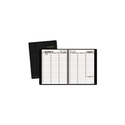 APPOINTMENT BOOK, WEEKLY, 8.25" x 10.875", BLACK, 2020-2021