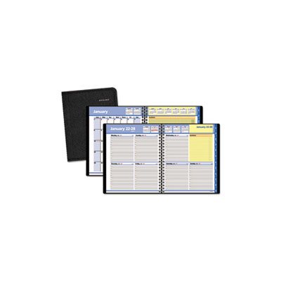 APPOINTMENT BOOK, QUICKNOTES, WEEKLY / MONTHLY, 8" x 9.875", BLACK