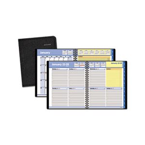 APPOINTMENT BOOK, QUICKNOTES, WEEKLY / MONTHLY, 8" x 9.875", BLACK