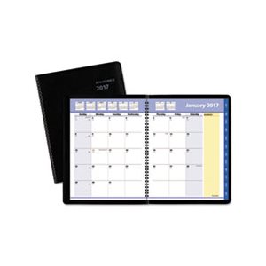 QuickNotes Monthly Planner, 11 x 8.25, Black