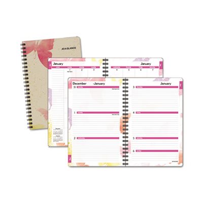 PLANNER, WEEKLY / MONTHLY, WATERCOLORS 5.5" X 8.5",2020