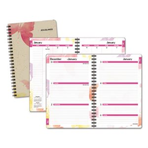 PLANNER, WEEKLY / MONTHLY, WATERCOLORS 5.5" X 8.5",2020