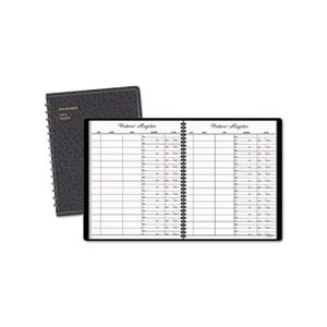 VISITOR REGISTER BOOK, RECYCLED, 8.5" x 11", BLACK