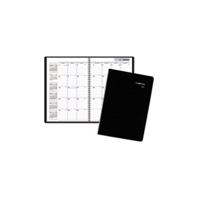 PLANNER, MONTHLY, 7.875" x 11.875", BLACK COVER, 2019-2020