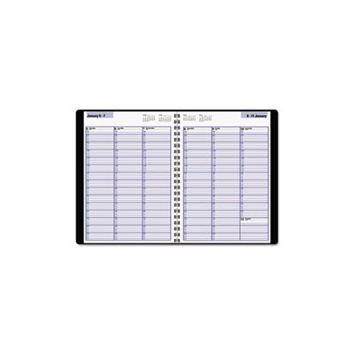 Weekly Appointment Book, 11 x 8, Black, 2021