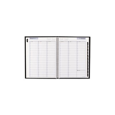 APPOINTMENT BOOK, HARDCOVER, WEEKLY, 8" x 11", BLACK, RECYCLED,  2020