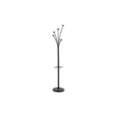 COAT STAND, FESTIVAL, UMBRELLA HOLDER, 5 KNOBS, 14"w x 14"d x 73-2 / 3"h, BLACK