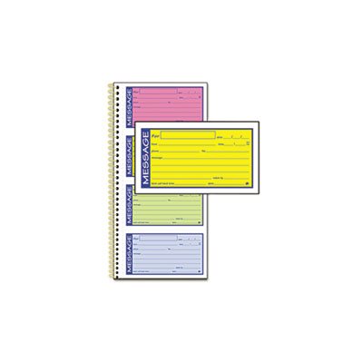 TELEPHONE MESSAGE BOOK, WIREBOUND, TWO-PART, CARBONLESS, 200 FORMS