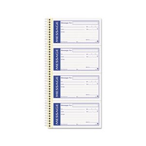 PHONE MESSAGE PAD, WRITE 'N STICK, 2.75" x 4.75", TWO-PART CARBONLESS, 200 FORMS