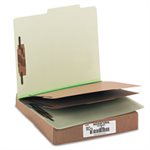 FOLDER, PRESSBOARD, 25-PT CLASSIFICATION FOLDERS, LETTER, 6-SECTION, LEAF GREEN, 10 / BOX