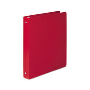 BINDER, POLY ROUND RING, ACCOHIDE, 35-PT, COVER, 1" CAPACITY, EXECUTIVE RED