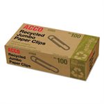 CLIPS, SMOOTH, RECYCLED PAPER CLIP, JUMBO, 100 / BOX, 10 BOXES / PACK